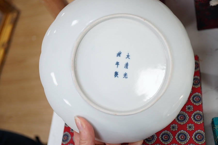 A collection of late 20th century Chinese boxed eggshell bowls